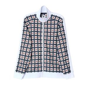 Pretty Green Mens Timperley Geometric Pattern Long-Sleeved Track Jacket / Multic